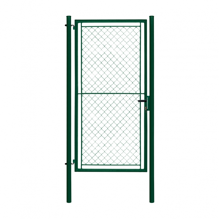 Single swing gate IDEAL - TENNIS for tennis courts with insert, galvanized + PVC, 1250x2200, green