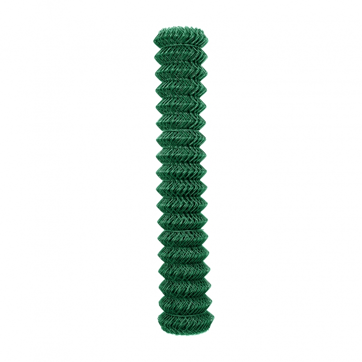 Maschendrahtzäune IDEAL verzinkt und PVC-beschichtet+PVC 50 (Kompaktrolle, ohne Spanndraht) - höhe 125 cm, grün, 25 m