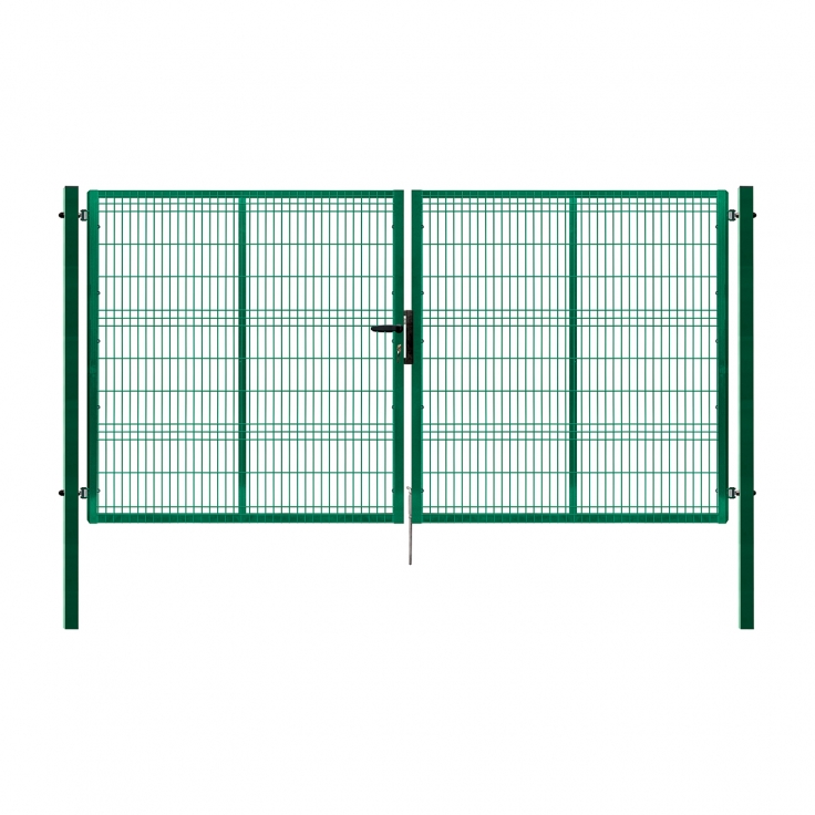 Dvoukřídlá brána PILOFOR® poplastovaná (Zn + PVC) - rozměr 4118 × 2045 mm