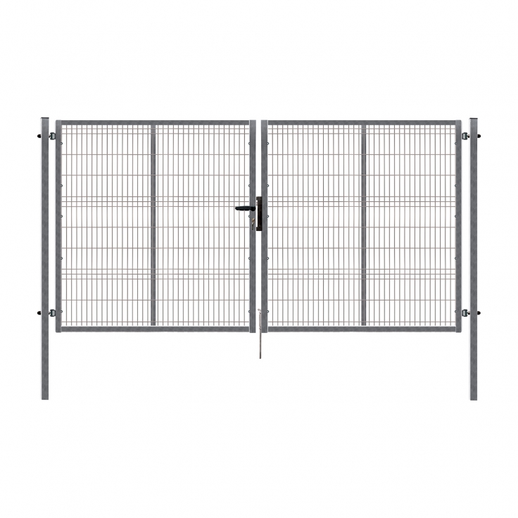 Dvoukřídlá brána PILOFOR® pozinkovaná (Zn) - rozměr 4118 × 2045 mm