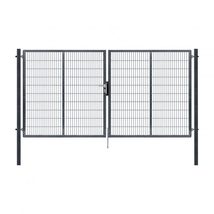 Double swing gate PILOFOR SUPER, 4110x1780 mm, Zn+RAL 7016