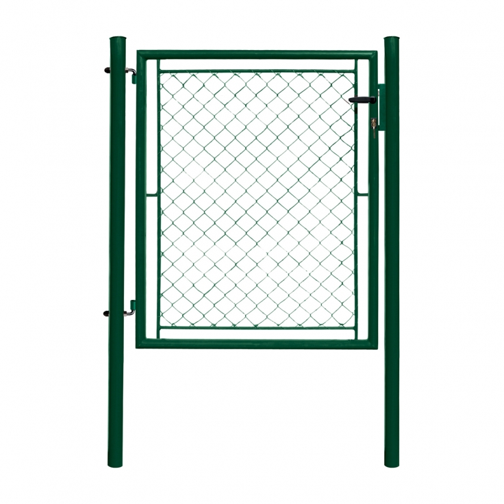 Single swing gate IDEAL 1085x1450, galvanized + PVC, green