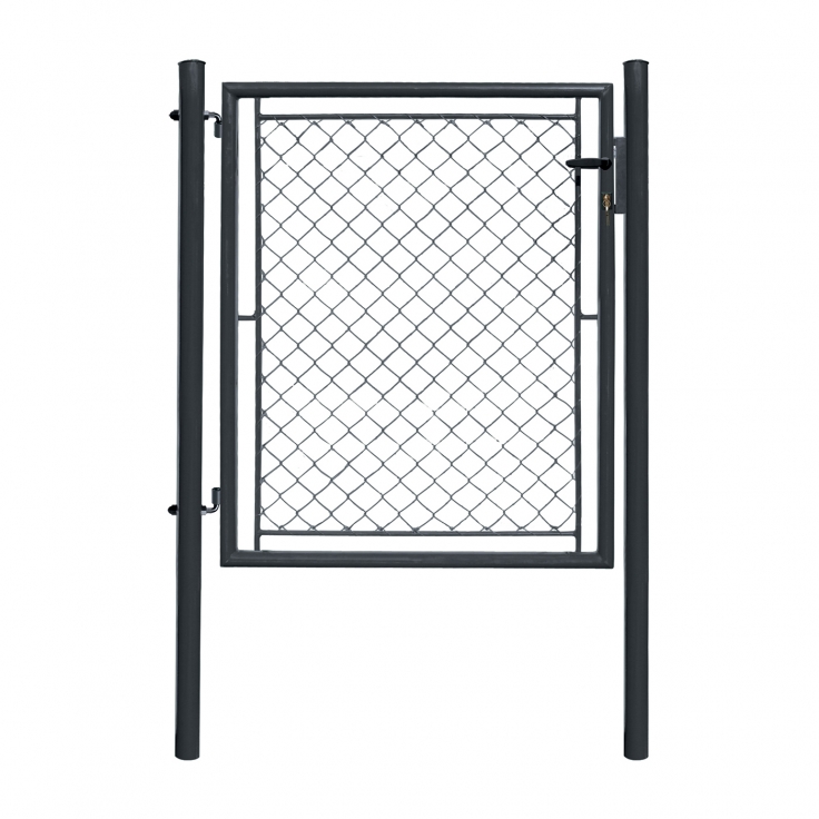 Single swing gate IDEAL 1085x1750, galvanized + PVC, anthracite