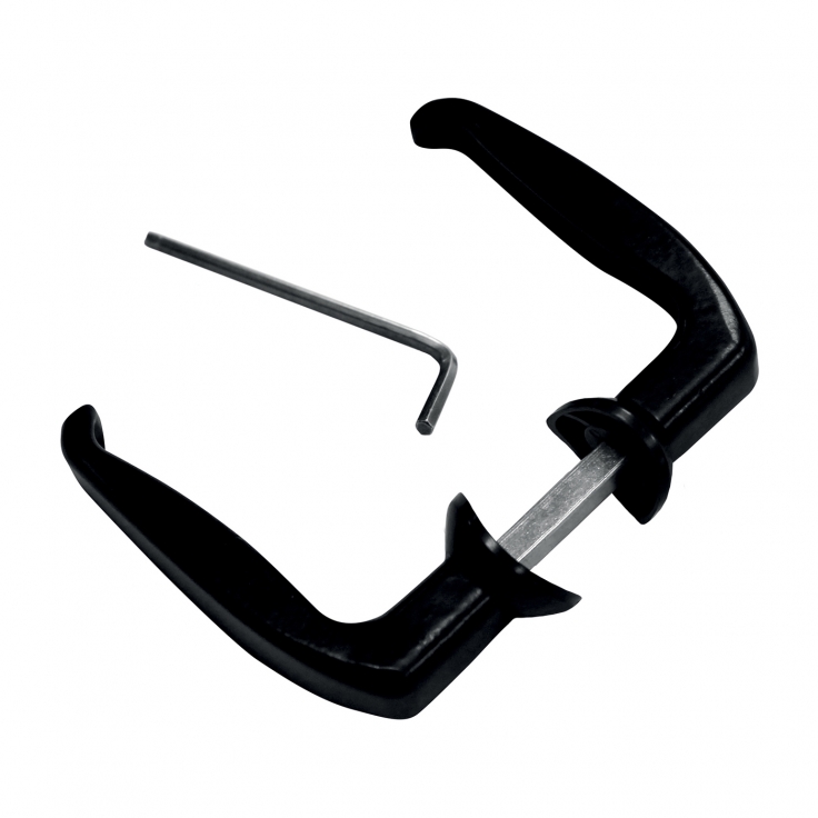 Aluminium handle for round profile, black