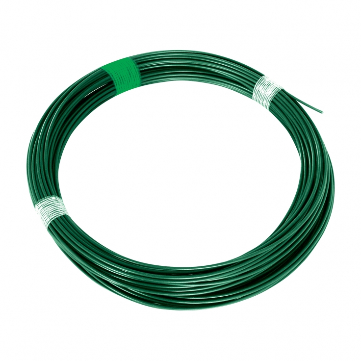 Spanndraht verzinkt und PVC-beschichtet IDEAL® (verzinkt + PVC) - grün, Länge 26 m