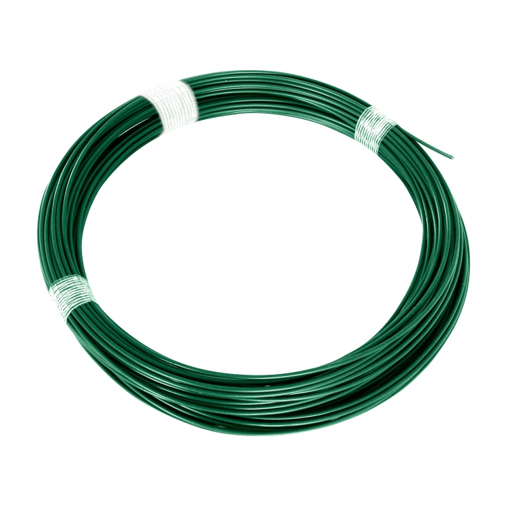 Tension Wire galvanized + PVC 52m, 2,25/3,40, green, (white label)
