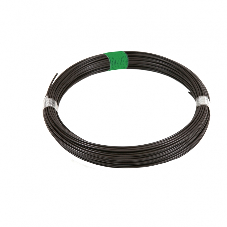 Tension Wire galvanized + PVC 78m, 2,25/3,40, brown, (green label)