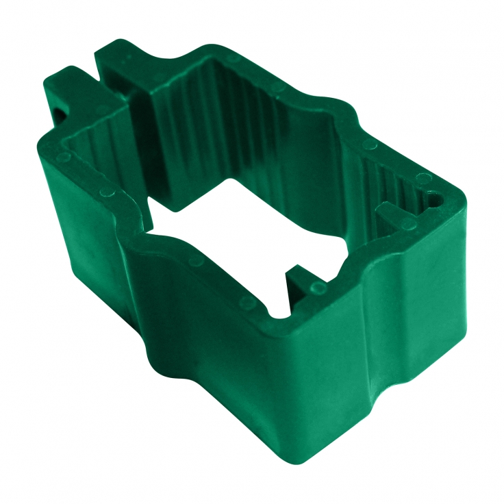 Clamp PVC for posts 60x40 mm, to fix panels PILOFOR, green