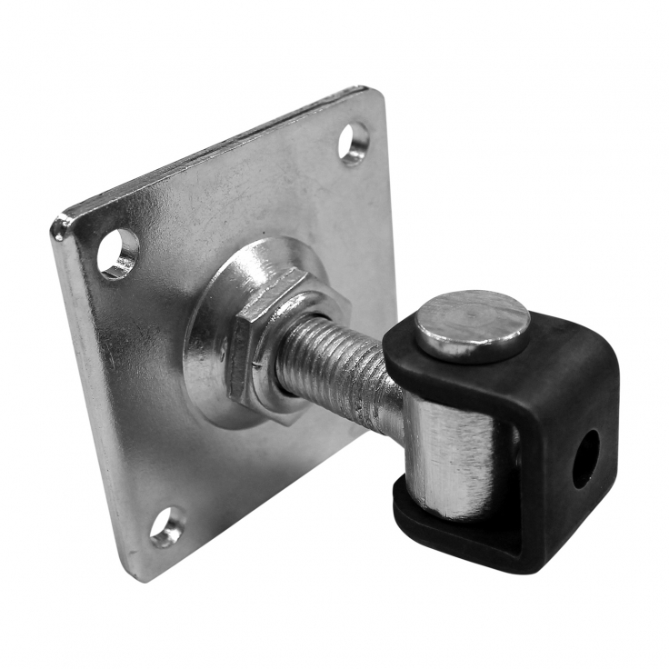 Adjustable hinge M20, base plate 100x1000 mm, with four holes