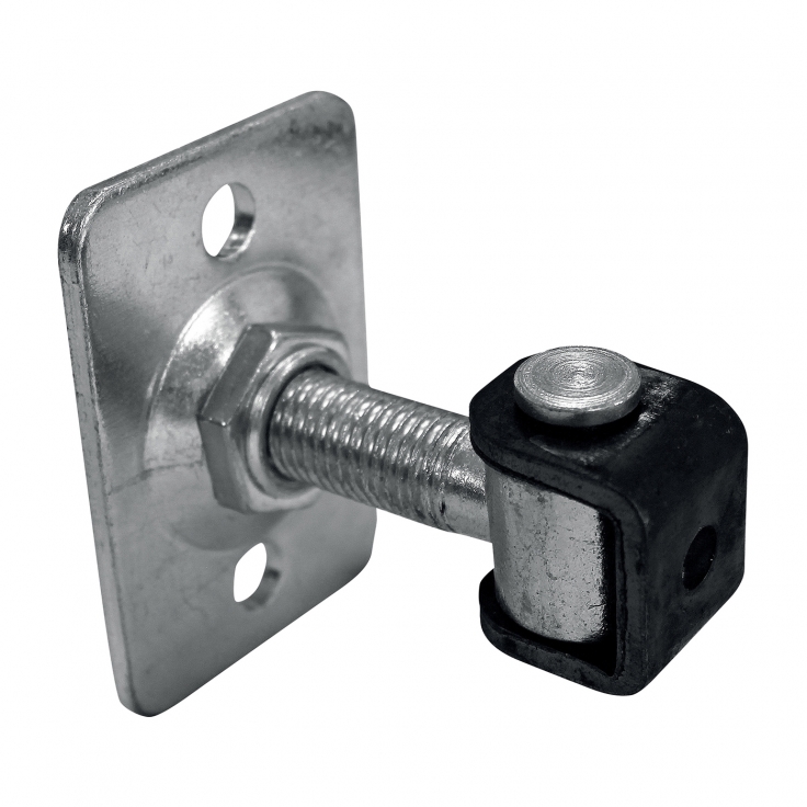Adjustable hinge M20, base plate 70x100 mm, with two holes