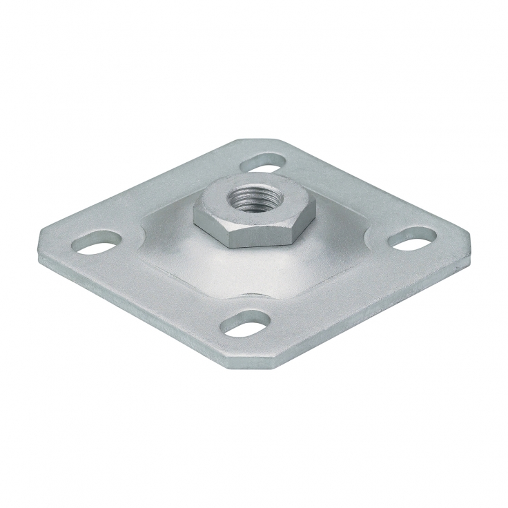 Hinge base plate M16 with four holes 1005WP LOCINOX