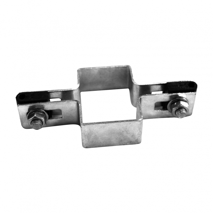 Clamp for post 60x40mm, galvanized, continuous