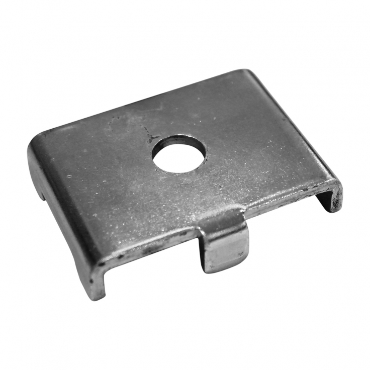 Galvanized clamp for anchoring panels PILOFOR CLASSIC, SUPER on cornered post