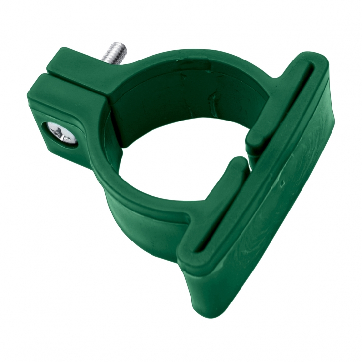 Sleeve PVC for anchoring panels to round posts Ø 48mm, including bolt, green