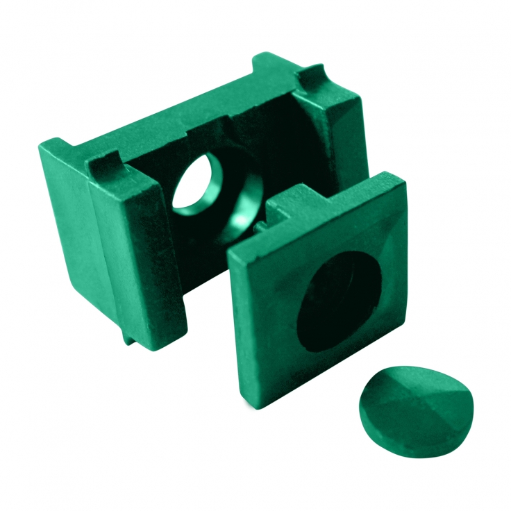 Klemme für PILOFOR® – PRO für Pfosten 60 × 40mm, PVC, grün