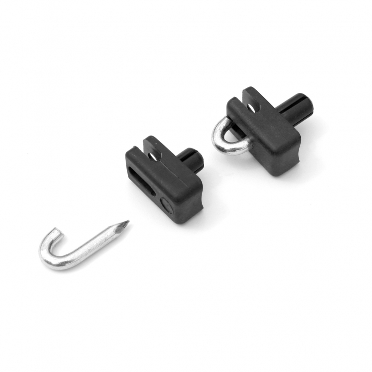 Drive-in clamp for tension wire, black