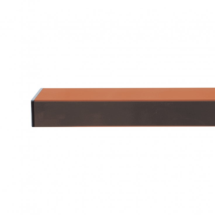 PILWOOD - crossbar / post galvanized + PVC 200/60x40/1,5 RAL 8004 reddish brown