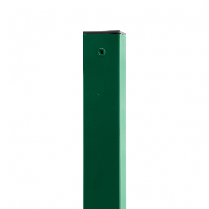 Post square PILOFOR galvanized + PVC, 1700/60x60/1,5mm, green