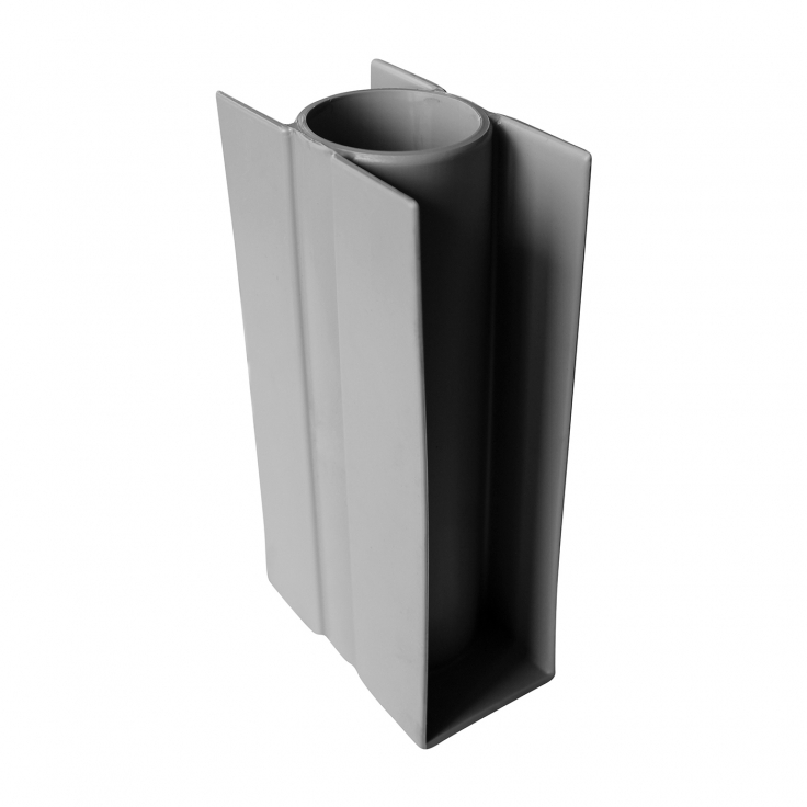 Stability holder PVC, straight, 200/Ø 48mm, grey