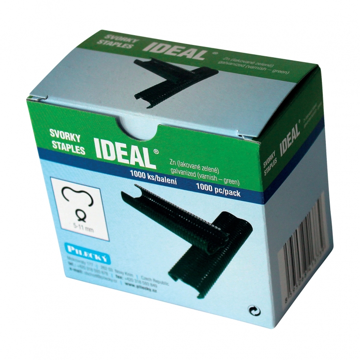 Klammer IDEAL® verzinkt und PVC-beschichtet, Verpackung 1 000 St.