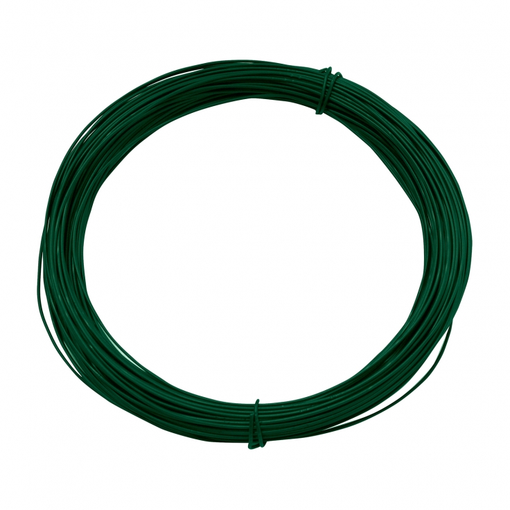 Bindedrähte 1,4 mm verzinkt und PVC-beschichtet, grün - Länge 50m