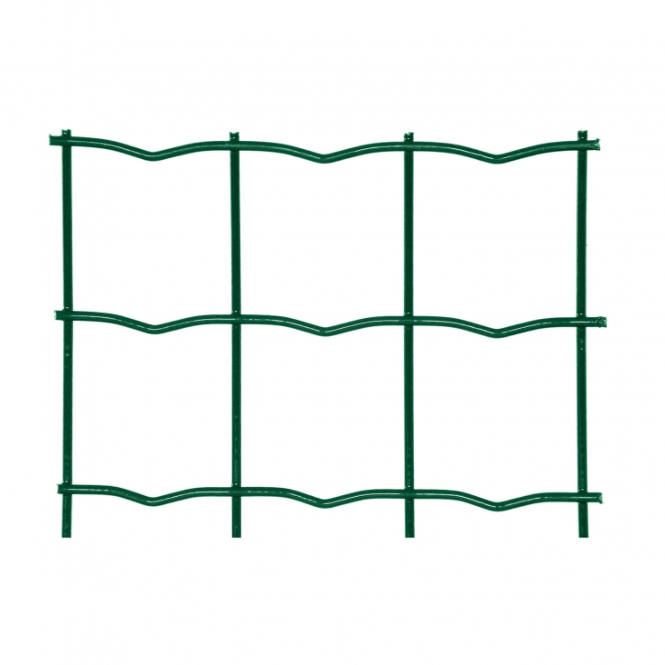 Welded wire mesh galvanized + PVC PILONET HEAVY 1200/50x50/25m - 2,5mm, green