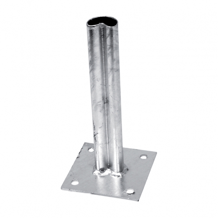 Standfuß zur Pfostenmontage auf Betonfundament - für Pfosten PILCLIP® Durchmesser 48 mm