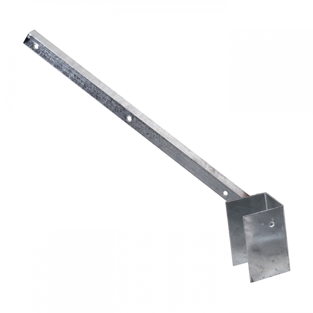Bavolet galvanized for square post 60x60mm, one sided - outer 