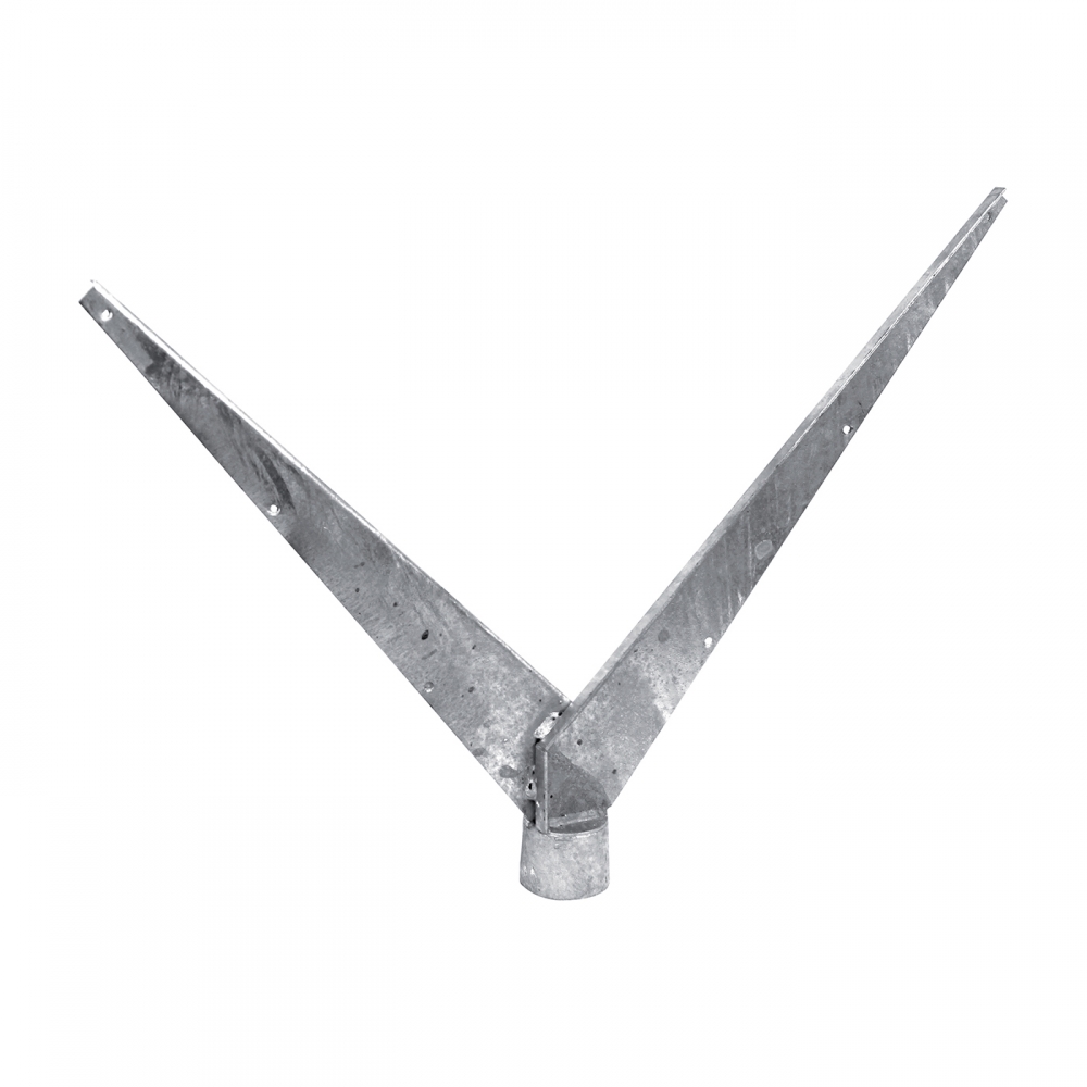 Bavolet galvanized, for round post Ø 48 mm “V” shape