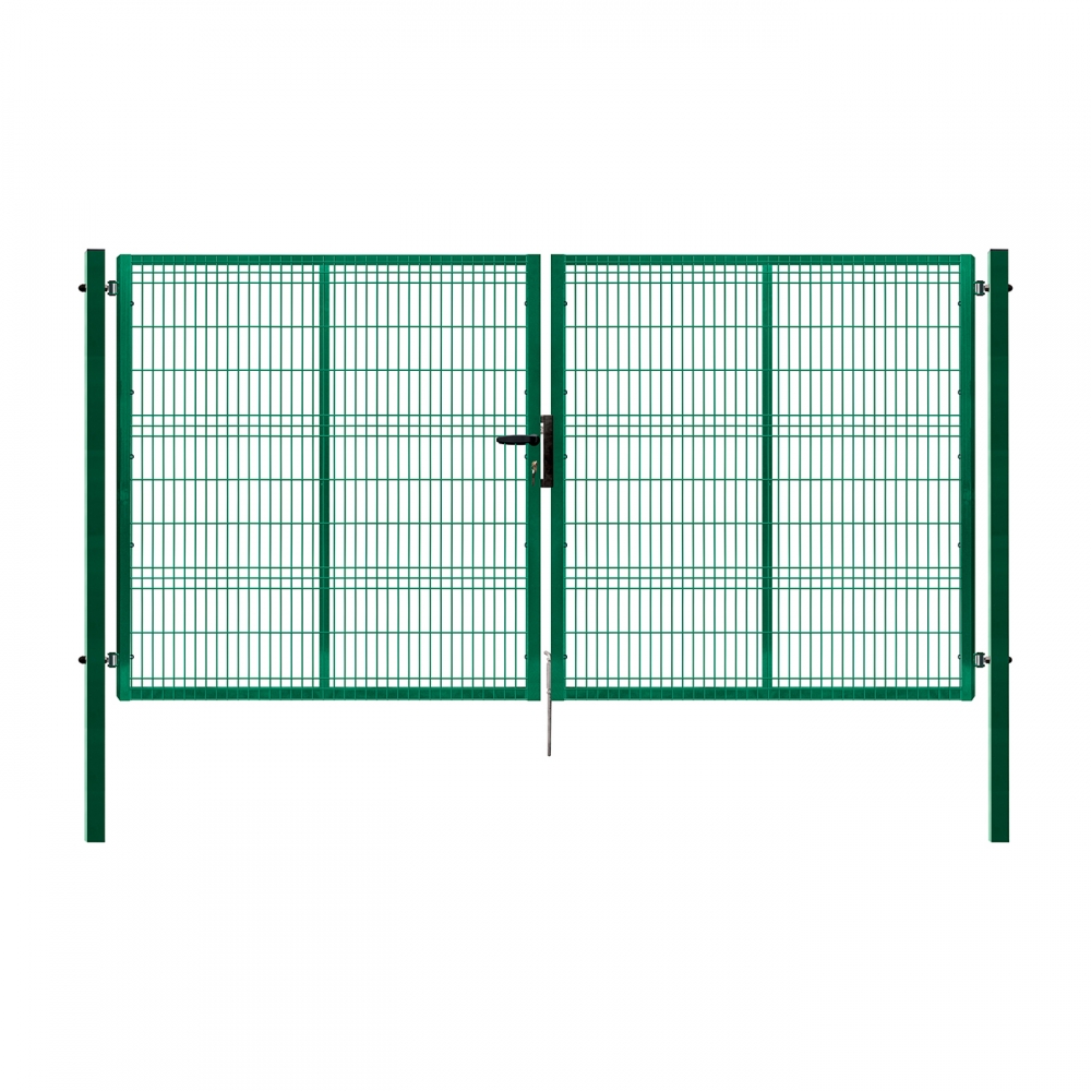 Dvoukřídlá brána PILOFOR® poplastovaná (Zn + PVC) - rozměr 4118 × 2045 mm