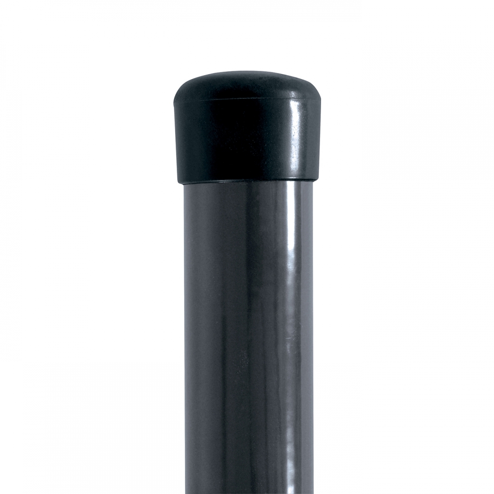 Pfosten IDEAL® verzinkt und PVC-beschichtet 2000/38, anthrazit, Der Spanndrahthalter ist nicht Bestandteil des Pfostens