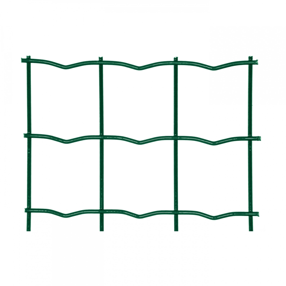 Welded wire mesh galvanized + PVC PILONET HEAVY 1000/50x50/25m - 2,5mm, green