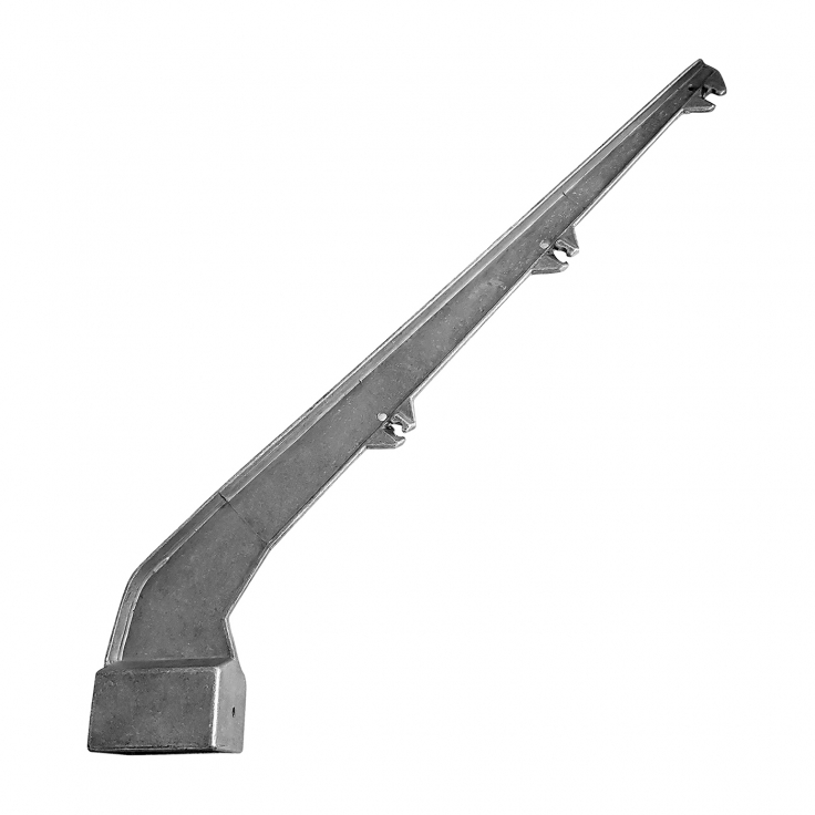 Aluminium Halter für Stacheldraht und Klingenbänder für Vierkantpfosten 60 × 40 mm, einseitig