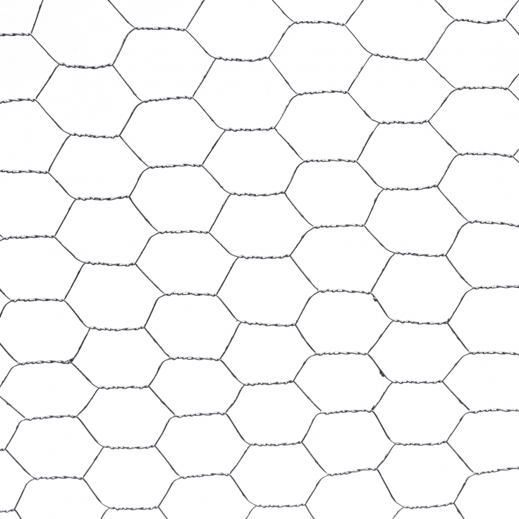 Sechseckgeflechte für Tierhaltung verzinkt 16 mm - höhe 100 cm, rolle 50 m
