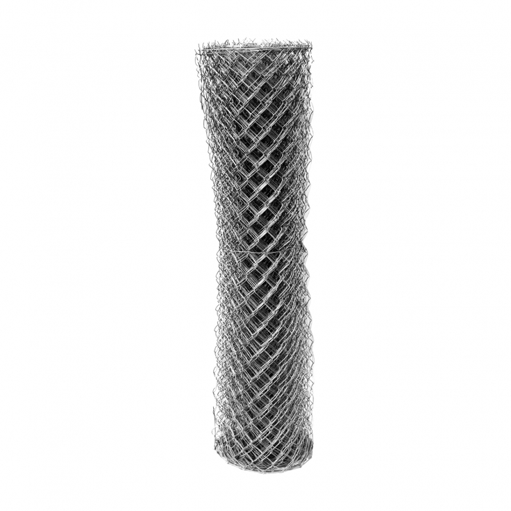 Chain Link fence IDEAL galvanized, ROUND INTERLACED roll 100/55x55/15m - 2,0mm