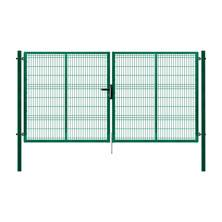 Dvoukřídlá brána PILOFOR® poplastovaná (Zn + PVC) - rozměr 4118 × 2045 mm