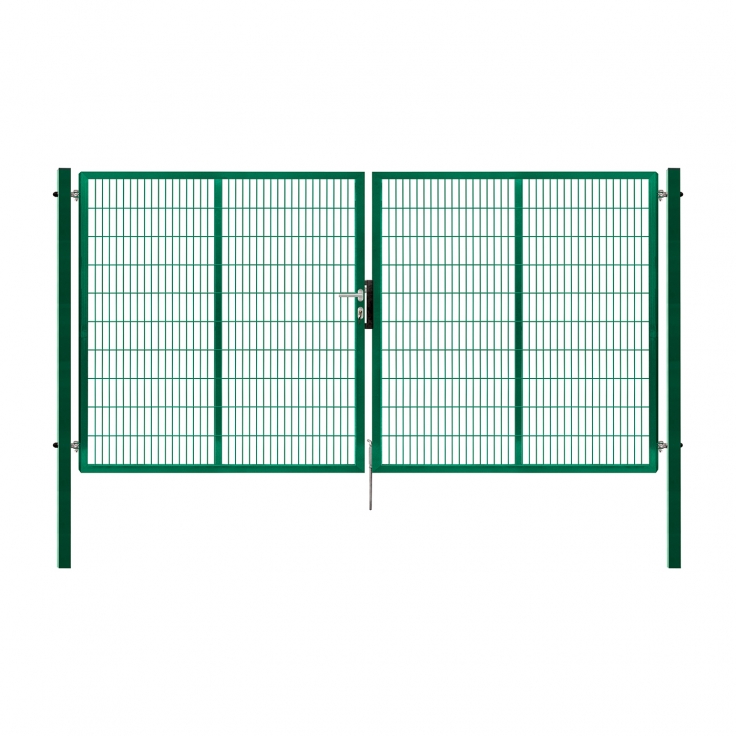 Dvoukřídlá brána PILOFOR® SUPER poplastovaná (Zn + PVC) - rozměr 4010 × 1780 mm