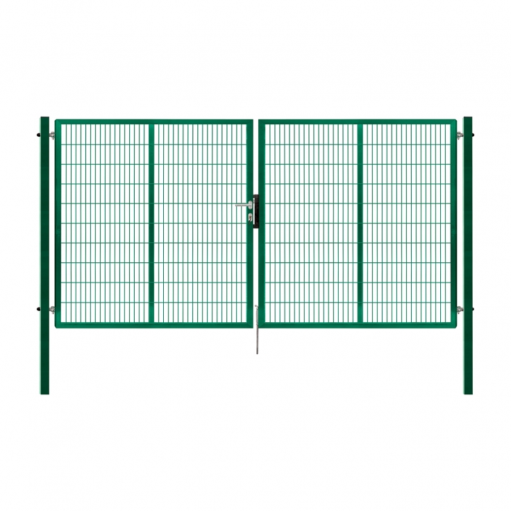 Double swing gate PILOFOR SUPER, 4110x1780 mm, Zn+RAL 6005 