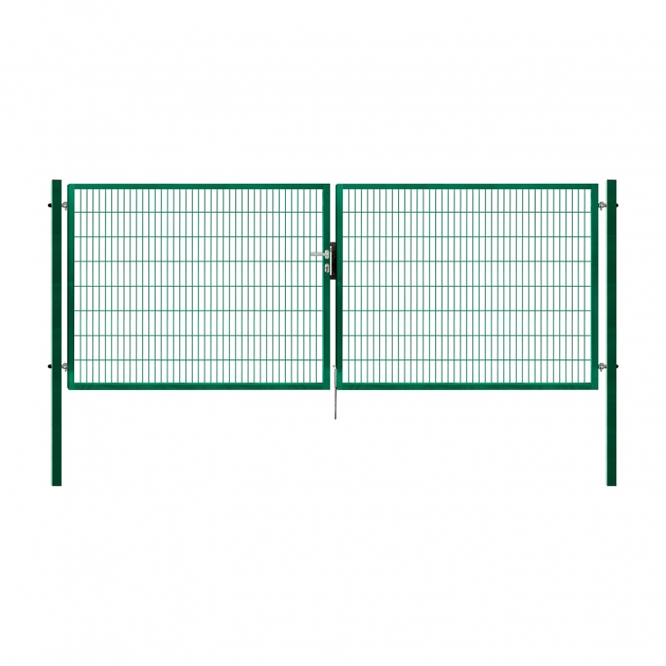 Double swing gate PILOFOR SUPER, 4090x1580 mm, Zn+RAL 6005 