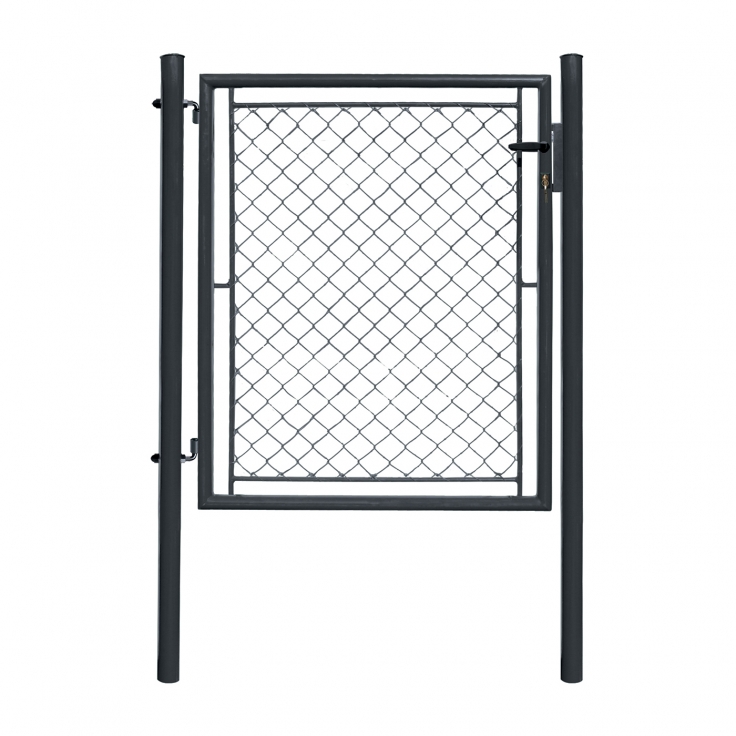 Single swing gate IDEAL 1085x1200, galvanized + PVC, anthracite