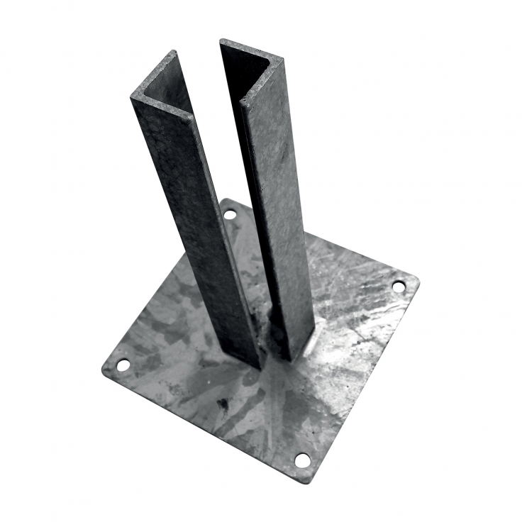 Standfuß zur Pfostenmontage auf Betonfundament - für Pfosten - profil 80 × 80 mm