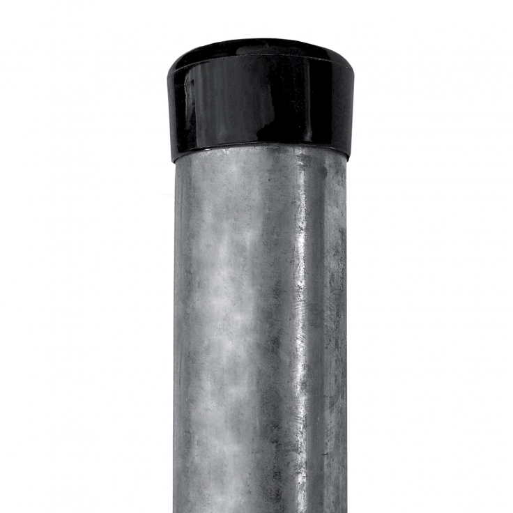 Post round IDEAL galvanized 3300/60/3,0mm, black cap