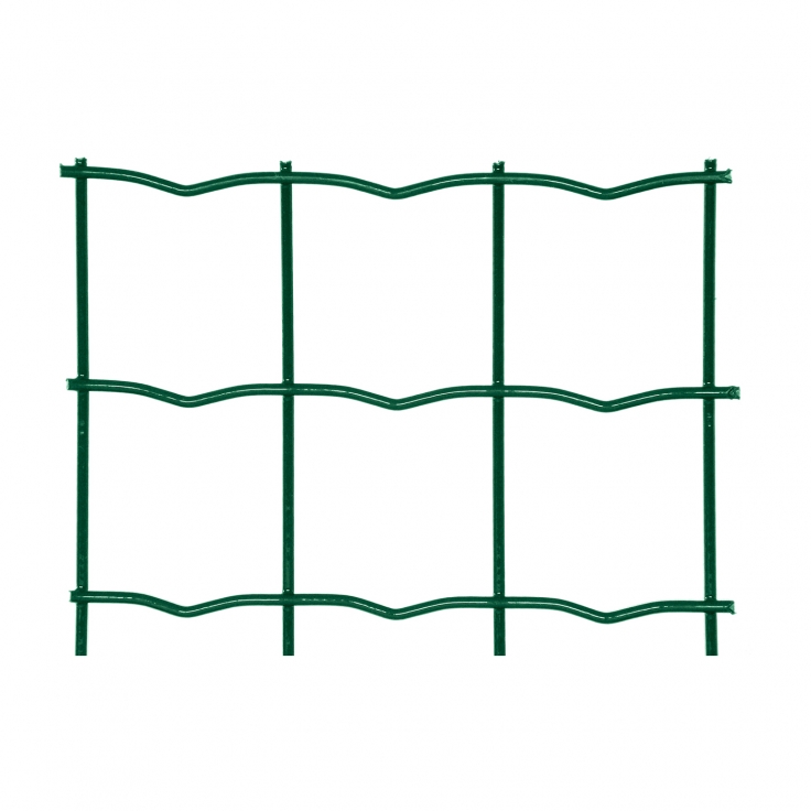 Welded wire mesh galvanized + PVC PILONET HEAVY 1000/50x50/25m - 2,5mm, green