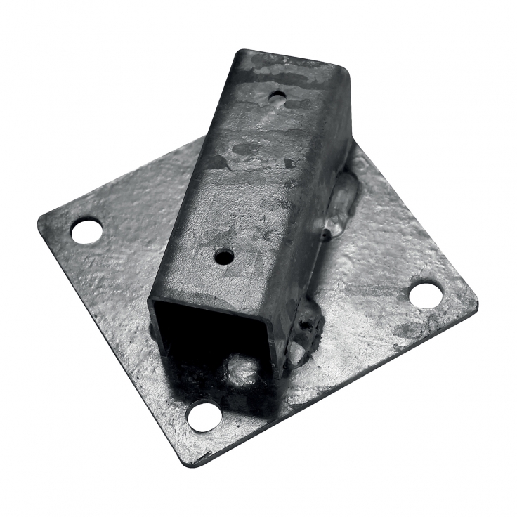 Standfuß zur Pfostenmontage an die Wand - für Pfosten Durchmesser 38 mm