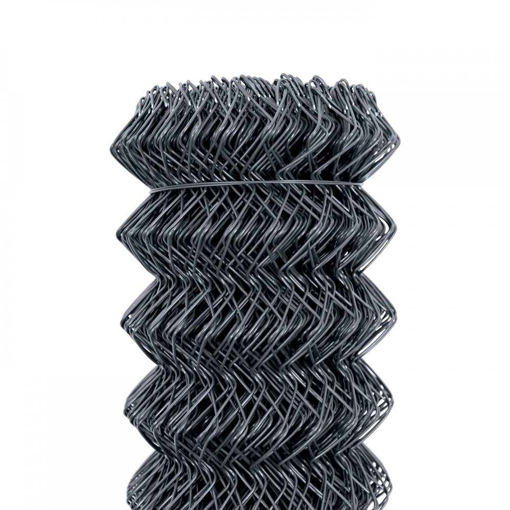 Čtyřhranné pletivo poplastované IDEAL Zn + PVC 50 (kompaktní role, bez napínacího drátu) - výška 150 cm, barva antracit (RAL 7016)