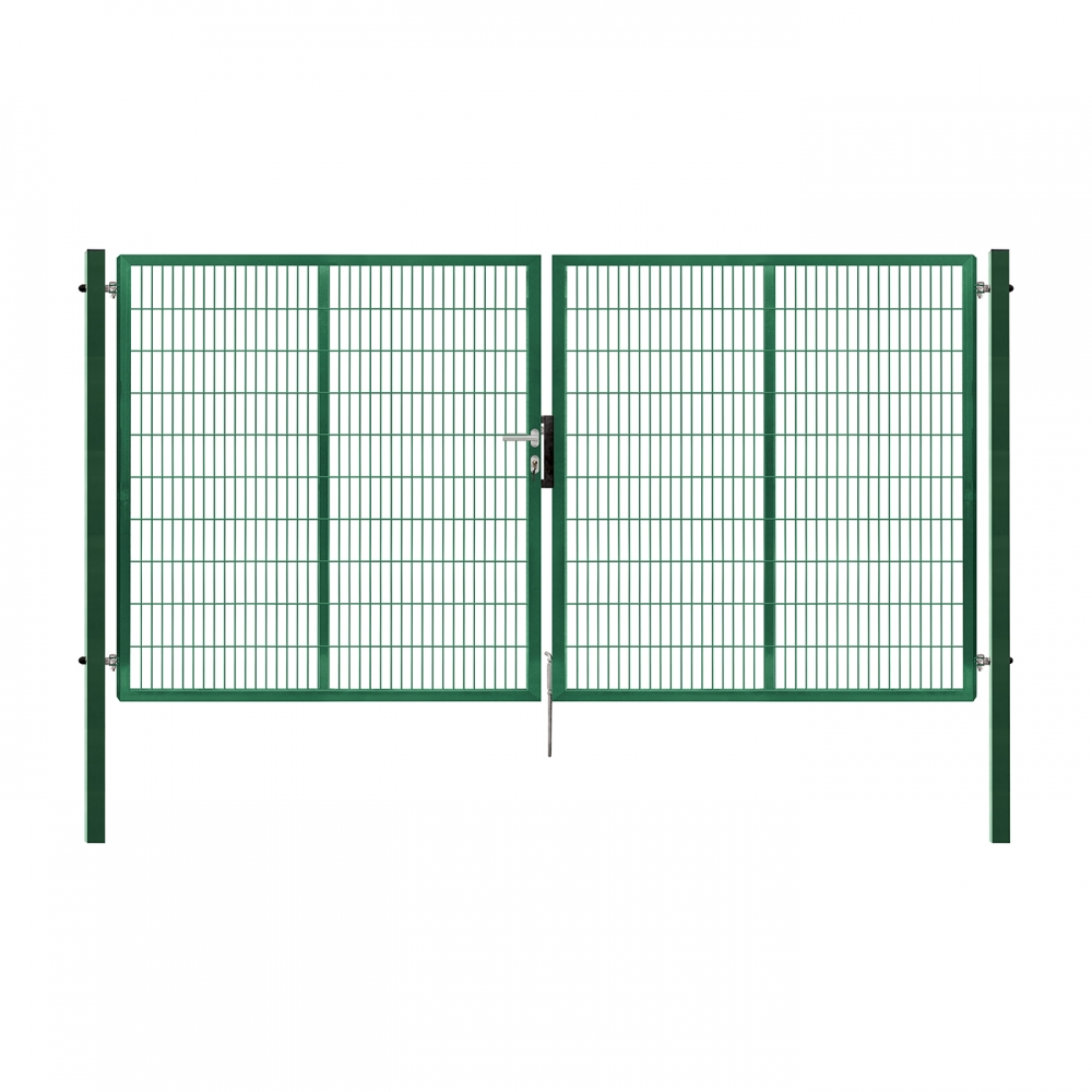 Double swing gate PILOFOR SUPER, 4110x1780 mm, Zn+RAL 6005 