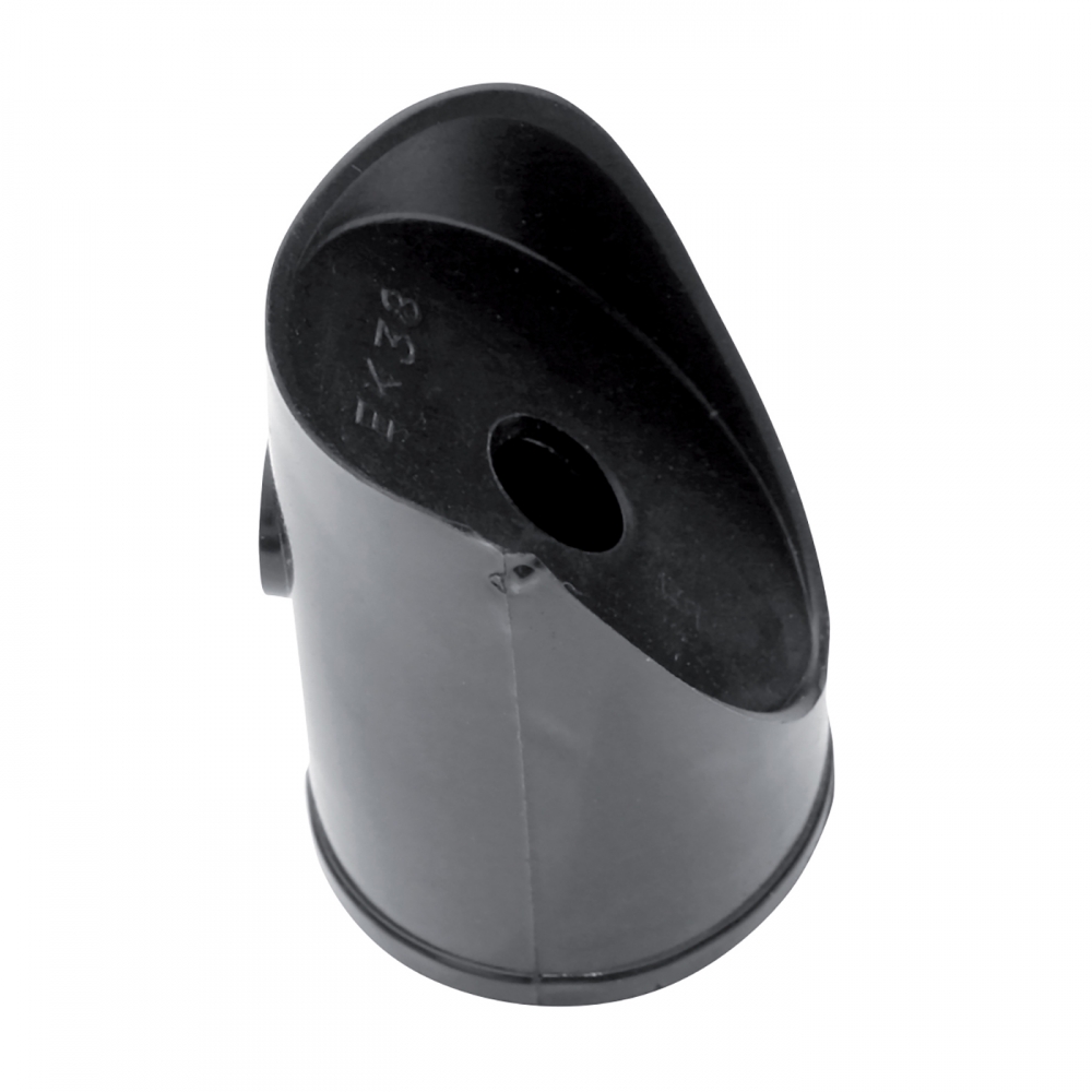 Post support hingecup PVC Ø 38, black