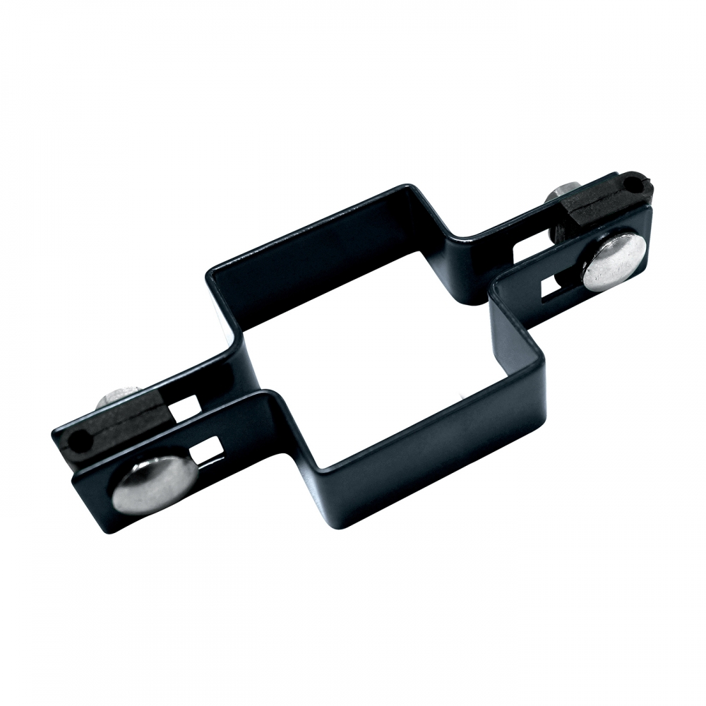 Clamp for post 60x60mm, galvanized + PVC, continuous, RAL 9005