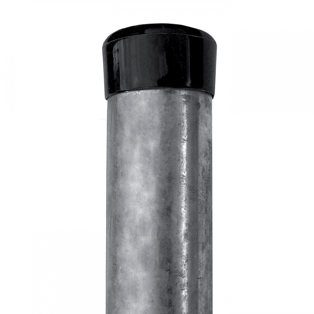 Post round IDEAL galvanized 2900/60/3,0mm, black cap