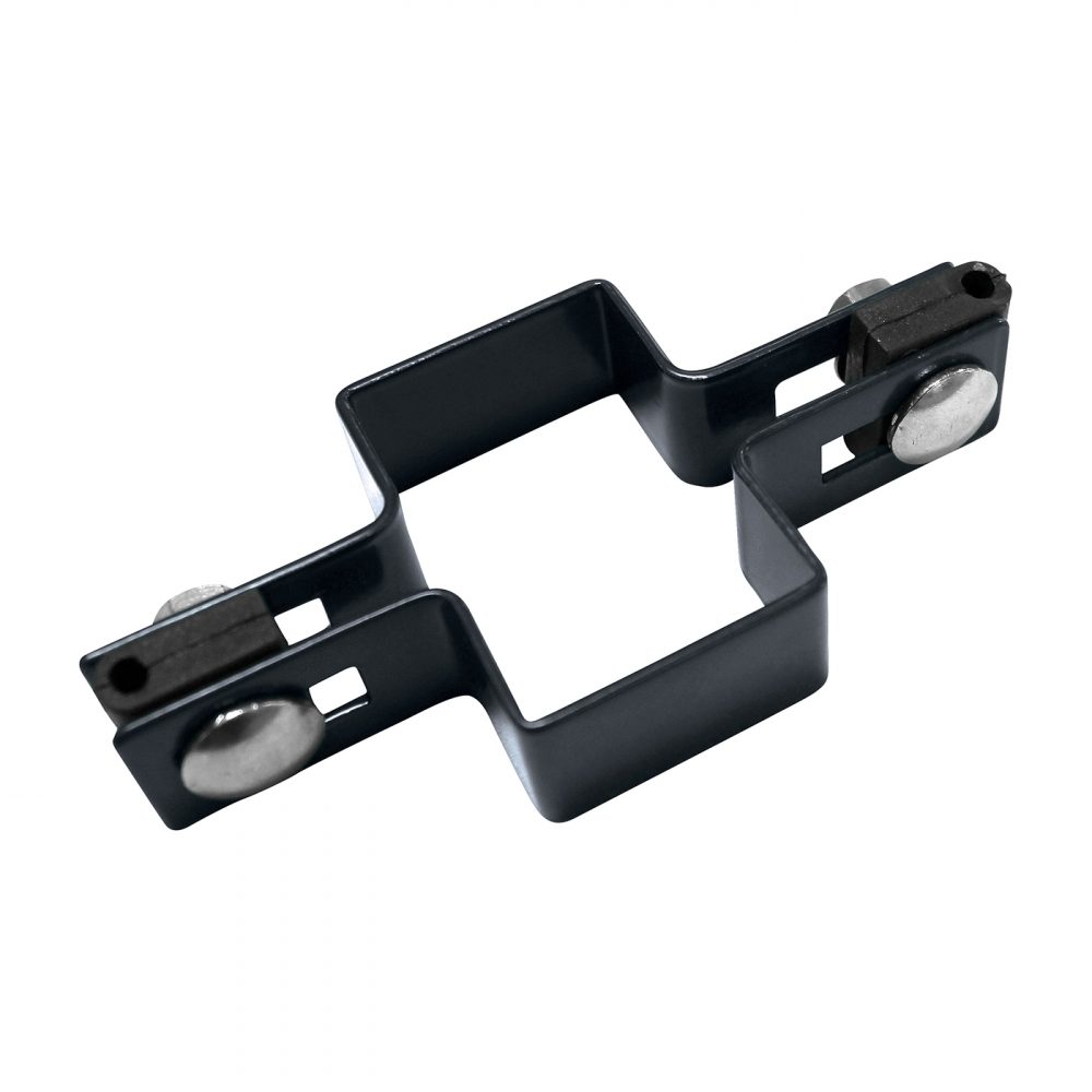 Clamp for post 60x40mm, galvanized + PVC, continuous , RAL 7016